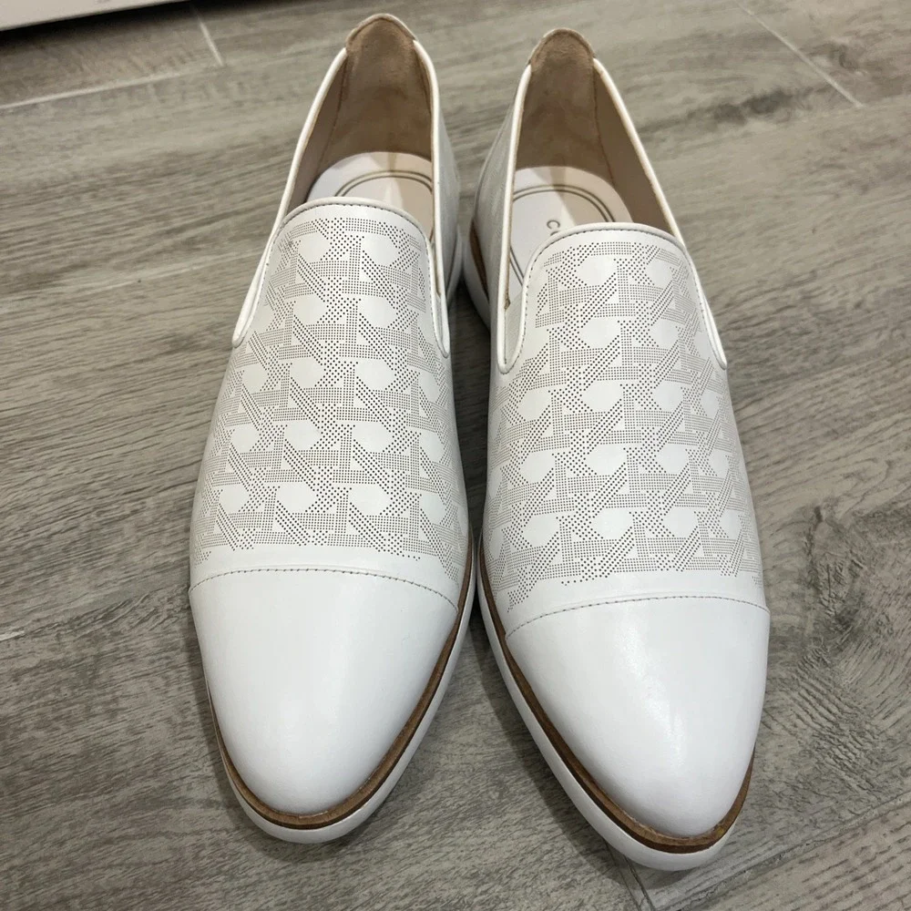 Cole Haan Grand Ambition Women's Size 8.5 B White Slip On Shoes EUC